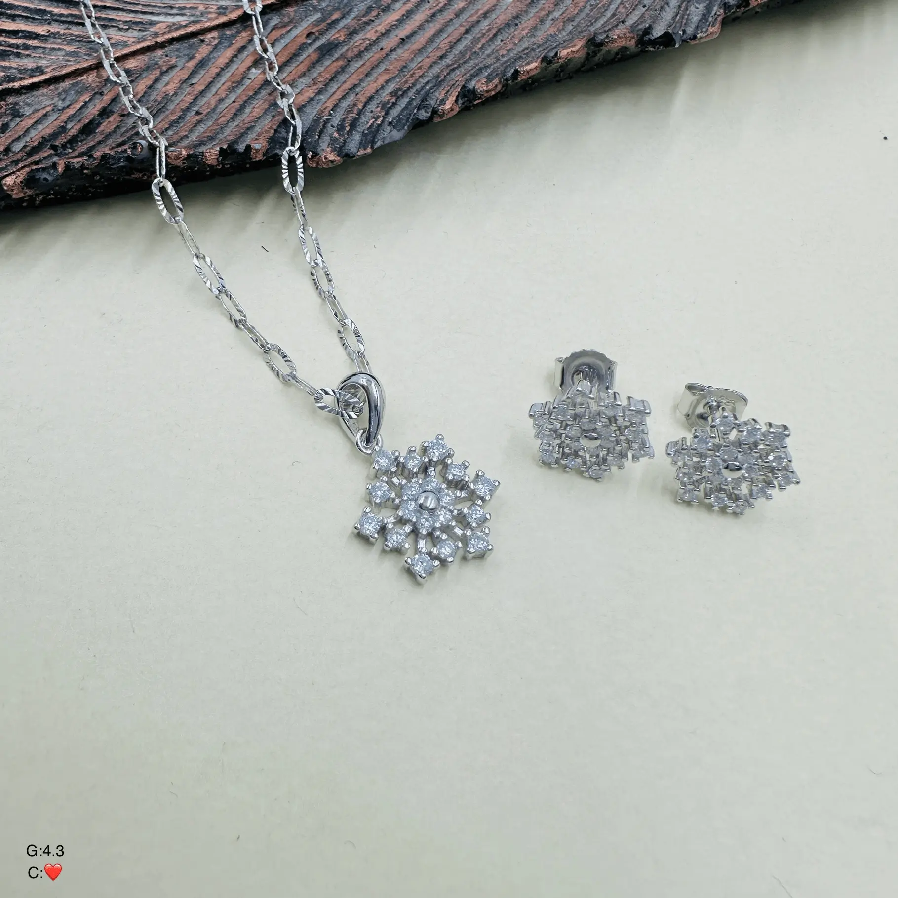 SWN488 نیم ست نقره زنانه کد SWN488 - Image 1