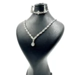 سرویس نقره زنانه | نگین اشکی | طرح جواهر کد SWS307 - Image 2