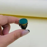 انگشتر نقره مردانه | سنگ سبز | اسپرت و شکیل  کد SMA342 - Image 2