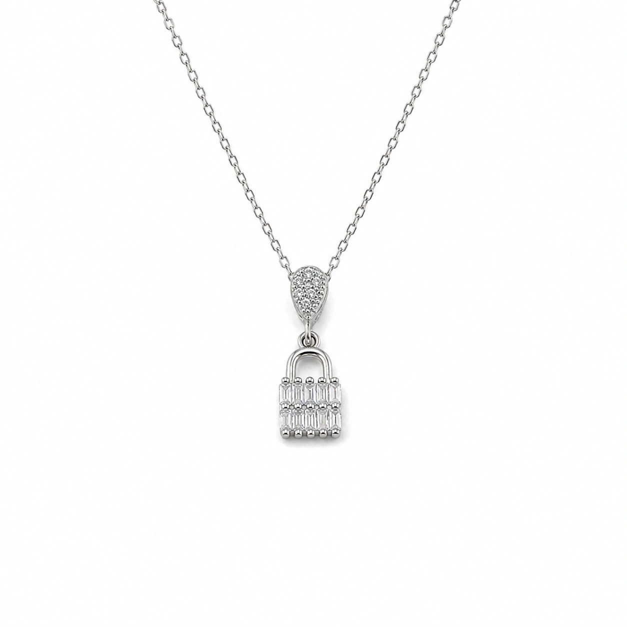 pendant_white_background-1-1 پلاک نقره زنانه | مینیمال | نگین دار کد SWP204 - Image 1